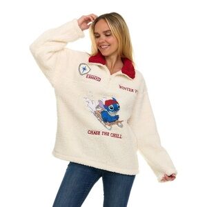 Disney Cream and Red Stitch Fleece Jacket plus woman’s 3x